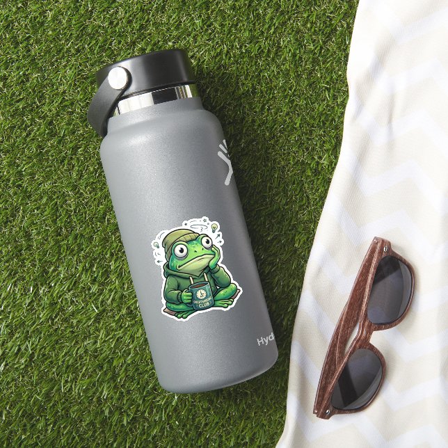 Overthinking Frog Sticker (HydroFlask Insitu)