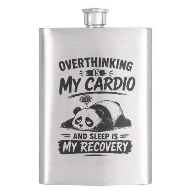 Overthinking Is My Cardio Hip Flask (Front)