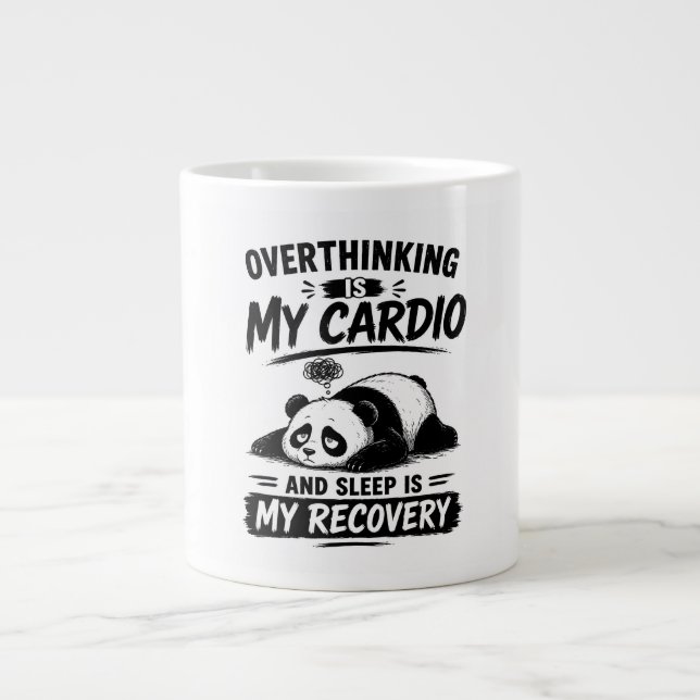 Overthinking Is My Cardio Large Coffee Mug (Front)