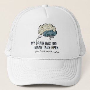 Overthinking Killed My Vibe Funny Anxiety Quote T- Trucker Hat