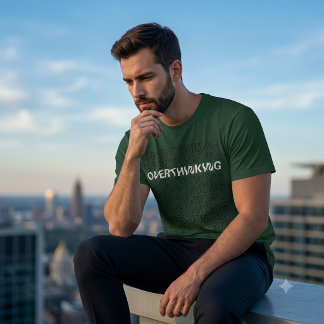 Overthinking Mental Health Introvert Gear Wavy T-Shirt