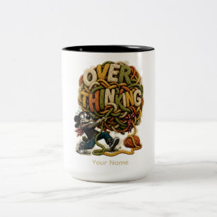Overthinking One More Thing Personalised Funny Two-Tone Coffee Mug
