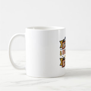 Overthinking Overdrinking Coffee Vintage Typograph Mug
