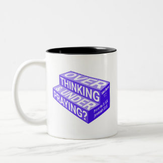 Overthinking & Underpraying Mug w verses (purple)
