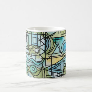 Overture-Modern Bauhaus Geometric Art Coffee Mug