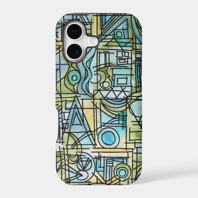 Overture-Modern Geometric Watercolor Art (Back)
