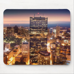 Overview of Boston at night Mouse Pad