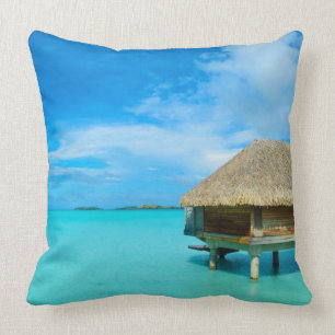 Overwater bungalow on Bora Bora Cushion