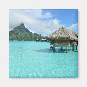 Overwater resort on Bora Bora magnet