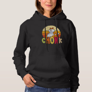 Overweight Chubby Chonk Cat Meme For Fat Feline Hoodie