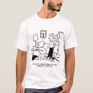 Overweight Unfit Obese Man Tries to Keep Fit Funny T-Shirt