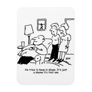 Overweight Unfit Obese Man Tries to Keep in Shape Magnet