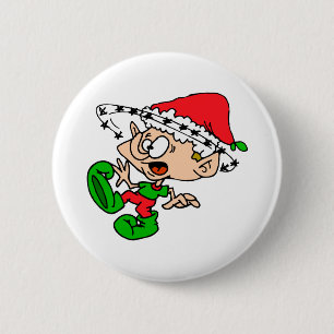 Overwhelmed Elf 6 Cm Round Badge