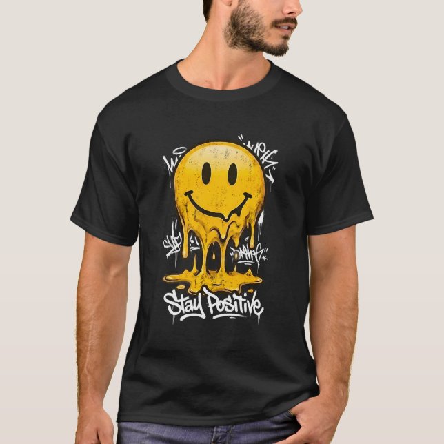 Overwhelmed Melting Smile T-Shirt (Front)