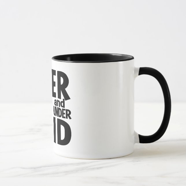 Overworked mug - choose style & colour (Right)