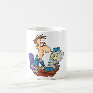 Overworked Office Worker Funny Tired Employee Coffee Mug