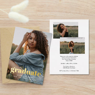 Overylay Bold Gold Typography Photos Graduation
