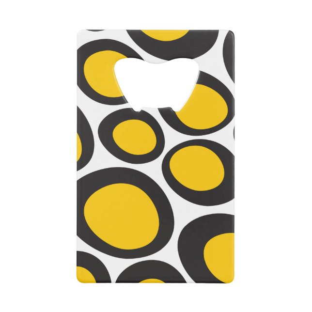 Ovvio Black and Yellow Credit Card Bottle Opener (Front)