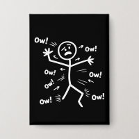 Ow Ow Ow Comedy Stick Character Funny Chronic Pain