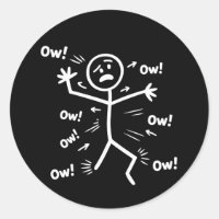 Ow Ow Ow Comedy Stick Character Funny Chronic Pain
