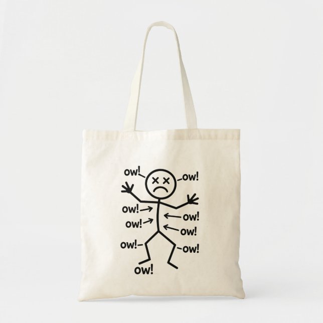 Ow Ow Ow Ow Ow Ow Ow Character Funny Tote Bag (Front)