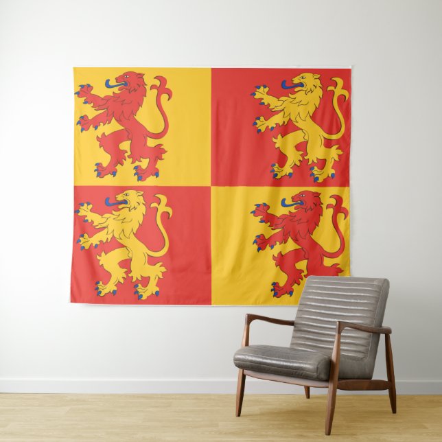 Owain Glyndŵr's Banner/Welsh Flag/Wales Tapestry (In Situ (Horizontal))