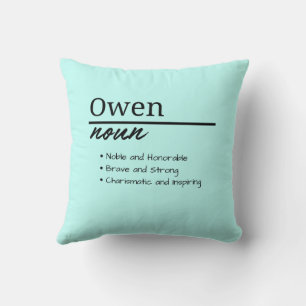 Owen, Boy Personalised Name Definition  Cushion