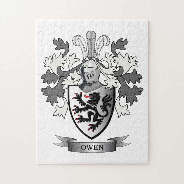 Owen Family Crest Coat of Arms Jigsaw Puzzle (Vertical)