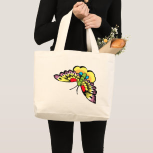 Owen Jones Antique Oriental Butterflies Large Tote Bag