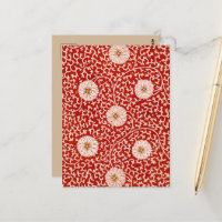 Owen Jones Chinese Ornament Red White Floral