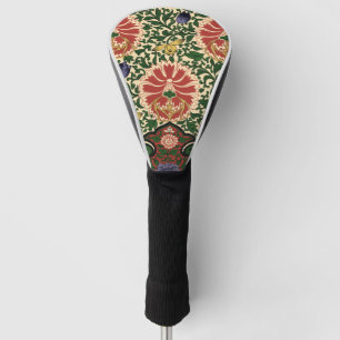Owen Jones Chinoiserie Red Lotus Floral Art Design Golf Head Cover
