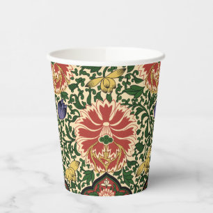 Owen Jones Chinoiserie Red Lotus Floral Art Design Paper Cups
