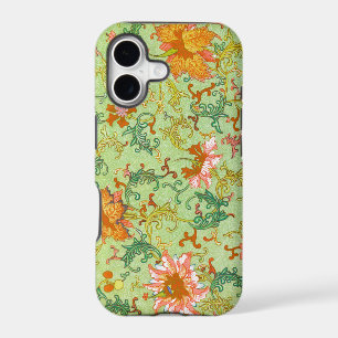 Owen Jones Floral Pattern Green Background