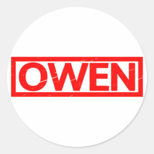 Owen Stamp Classic Round Sticker