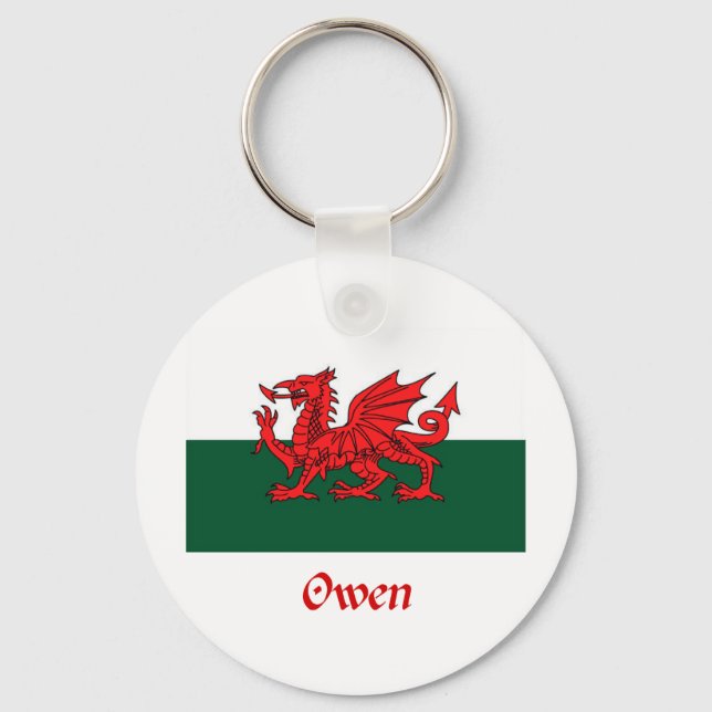 Owen Welsh Flag Key Ring (Front)