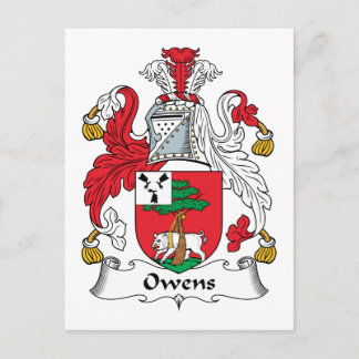 Owens Family Crest Postcard