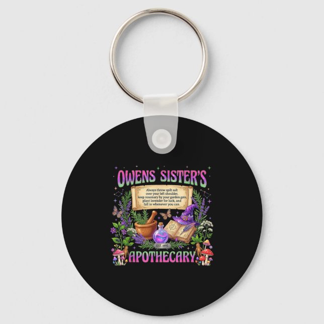 Owens sister's apothecary witchy practical magic key ring (Front)