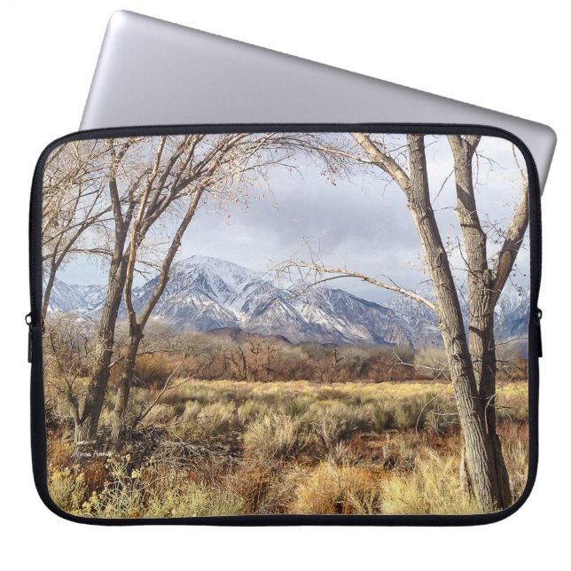 Owens Valley Mountain View of Mt. Tom Laptop Sleeve (Front)