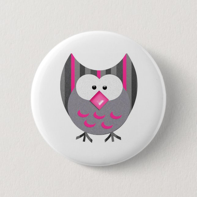 owl2.pdf 6 cm round badge (Front)