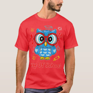 Owl 100th Day Of School 100 Days Smarter T-Shirt