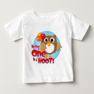 Owl 1st Birthday Baby T-Shirt