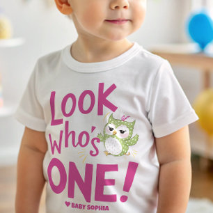 owl 1st Birthday Baby T-Shirt