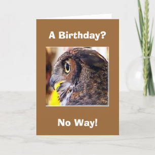 owl 2, A Birthday?, No Way! Card