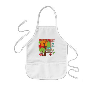 Owl 2nd Birthday T-shirts and Gifts Kids Apron