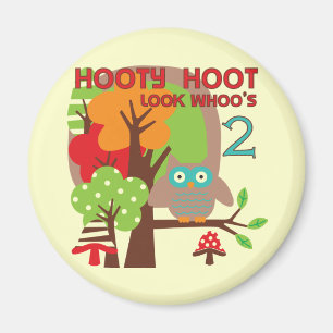 Owl 2nd Birthday T-shirts and Gifts Magnet