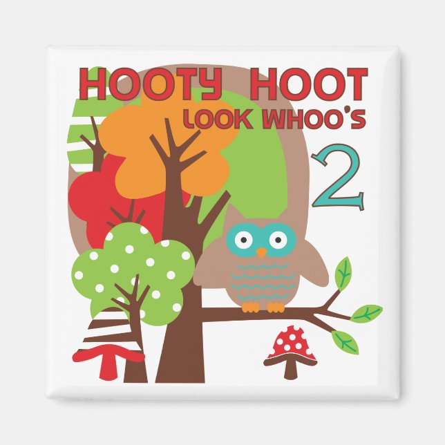 Owl 2nd Birthday T-shirts and Gifts Magnet (Front)