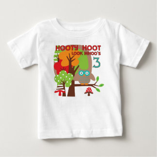 Owl 3rd Birthday T-shirts and Gifts