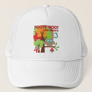 Owl 3rd Birthday T-shirts and Gifts Trucker Hat
