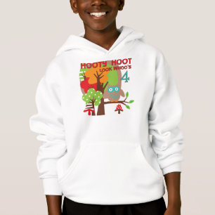 Owl 4th Birthday T shirts and Gifts