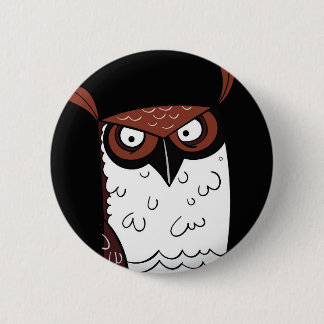 Owl 6 Cm Round Badge
